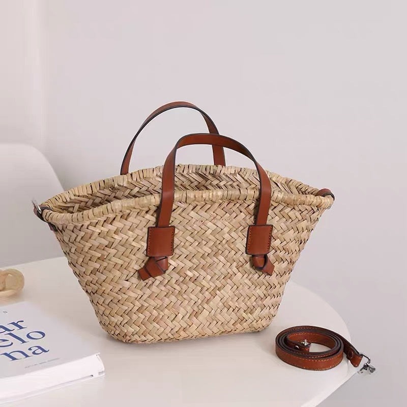Woven Straw Shoulder Bag