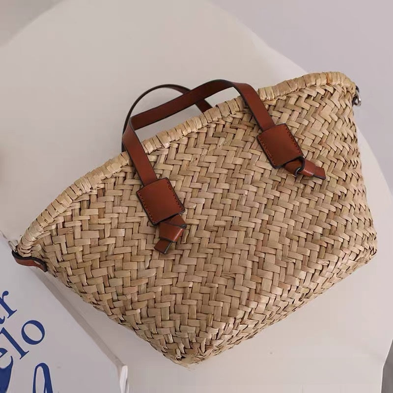Woven Straw Shoulder Bag