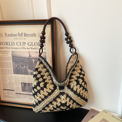 Woven Straw Tote Bag