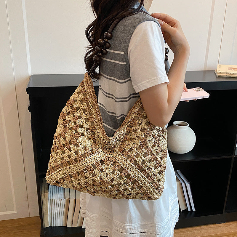 Woven Straw Tote Bag