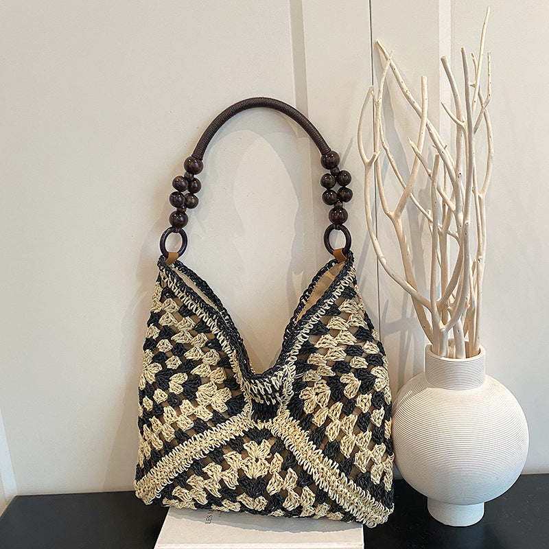 Woven Straw Tote Bag