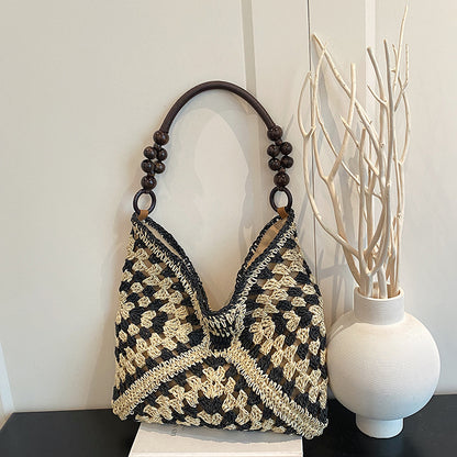 Woven Straw Tote Bag