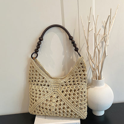 Woven Straw Tote Bag