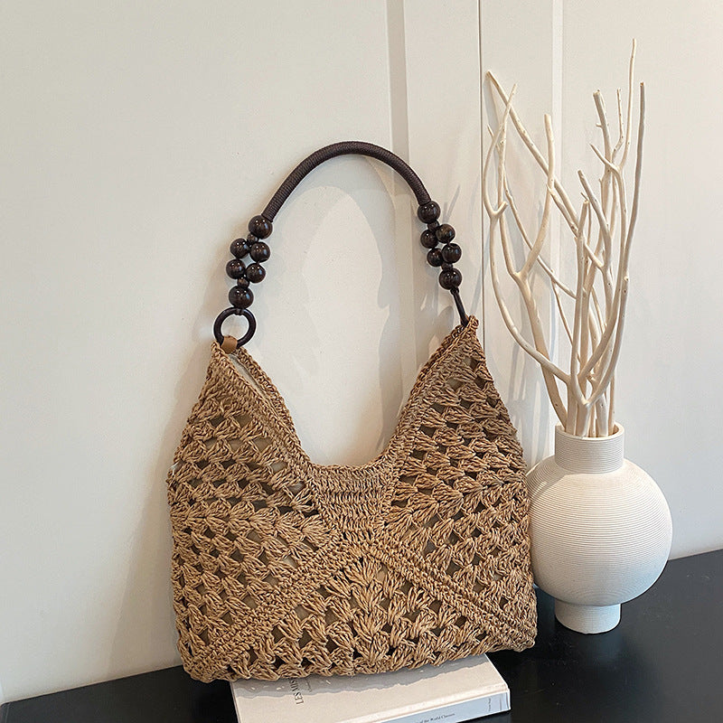 Woven Straw Tote Bag