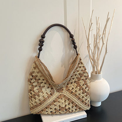 Woven Straw Tote Bag