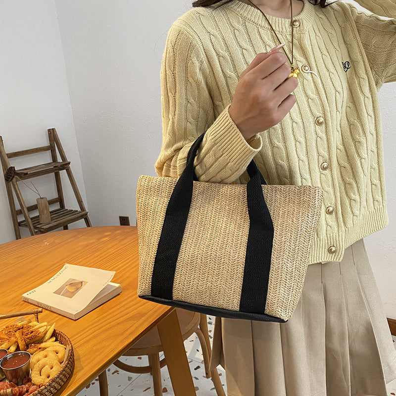 Woven Straw Tote Bag