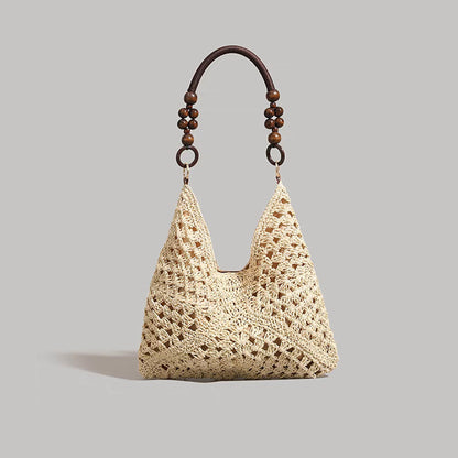 Woven Straw Tote Bag