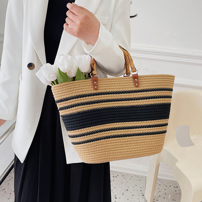 Woven Straw Tote Bag