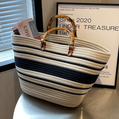 Woven Straw Tote Bag