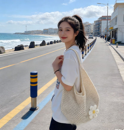 Woven Straw Tote Bag