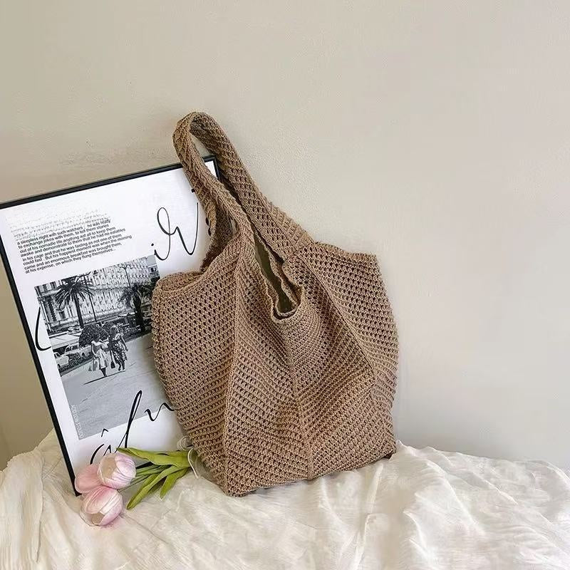Woven Straw Tote Bag