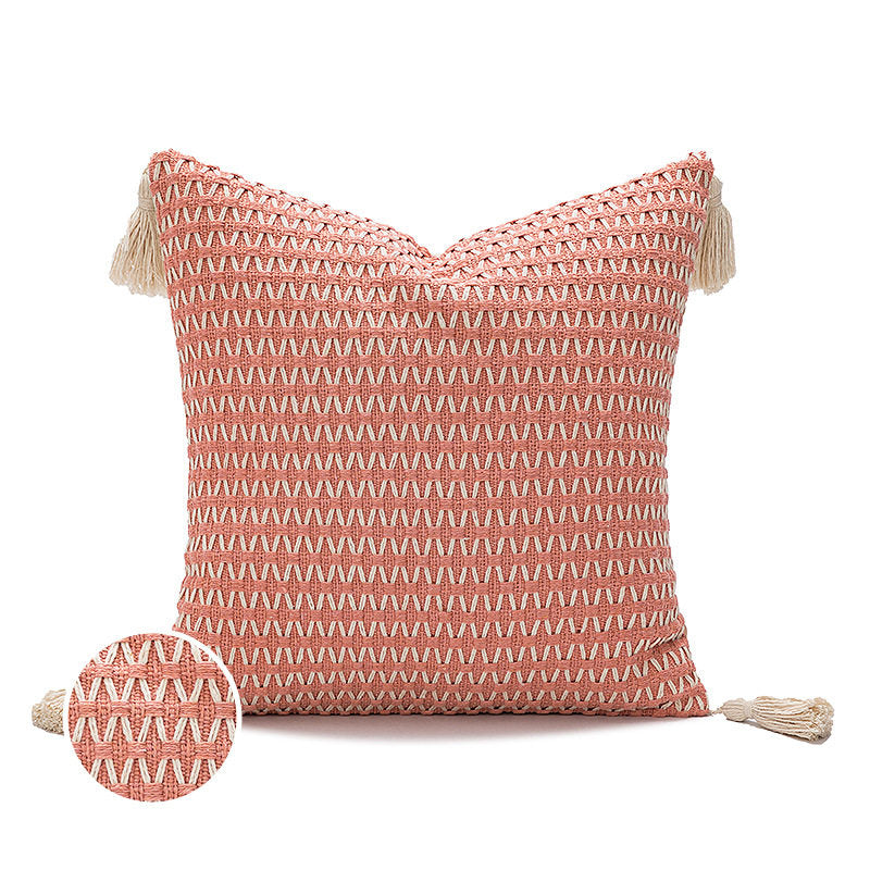 Woven Tassel Cushion Cover