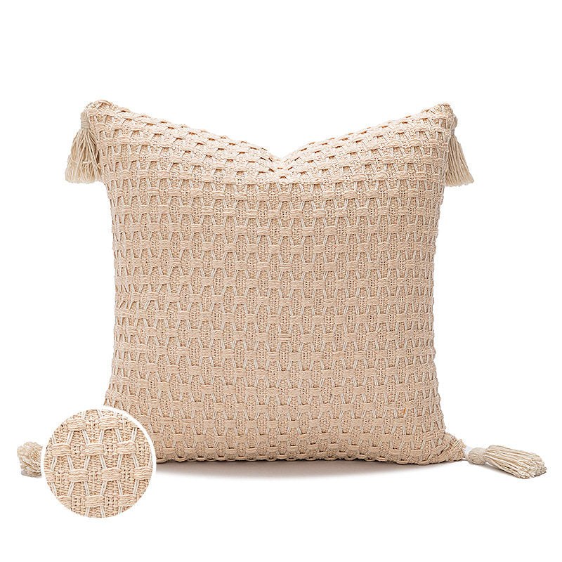Woven Tassel Cushion Cover