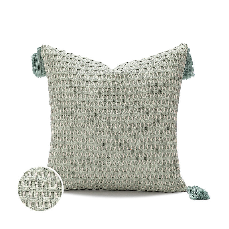 Woven Tassel Cushion Cover