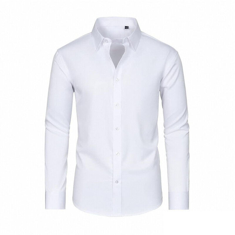 Wrinkle-Free Business-Casual White Shirt