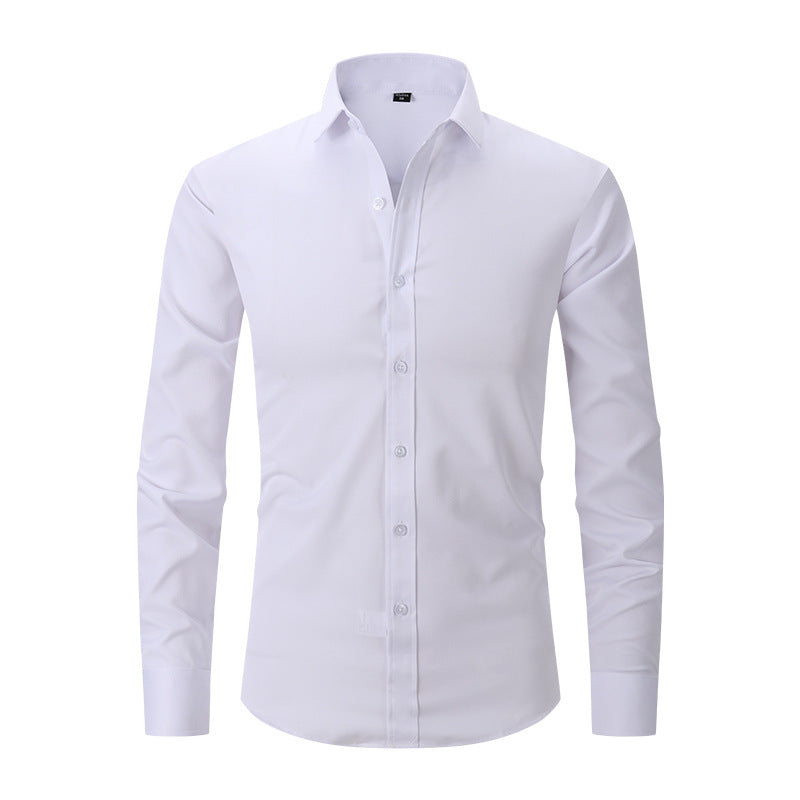 Wrinkle-Free Business-Casual White Shirt