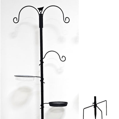 Wrought Iron Bird Feeder Stand with Accessories