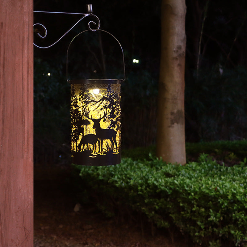 Wrought Iron Deer Solar Garden Light