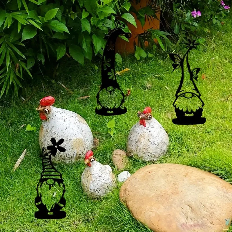 Wrought Iron Garden Ground Stake Decoration