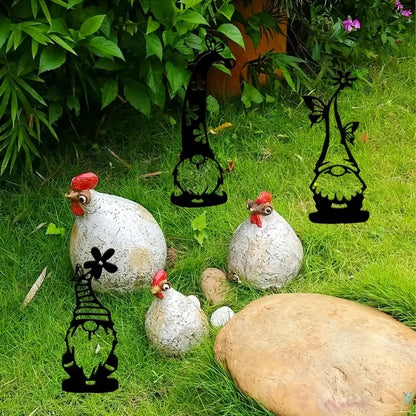 Wrought Iron Garden Ground Stake Decoration