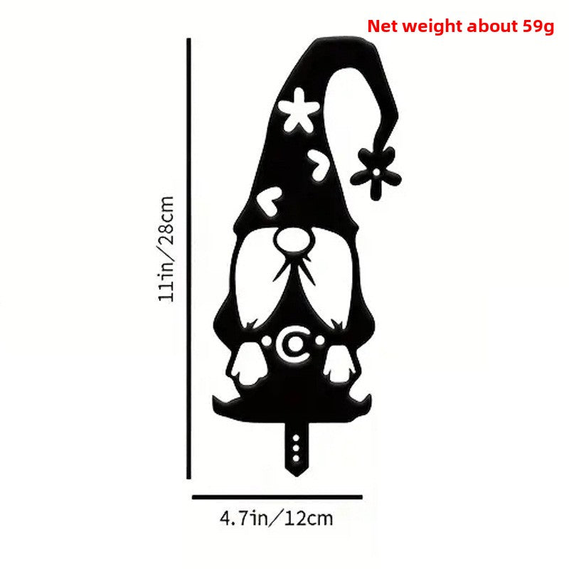Wrought Iron Garden Ground Stake Decoration