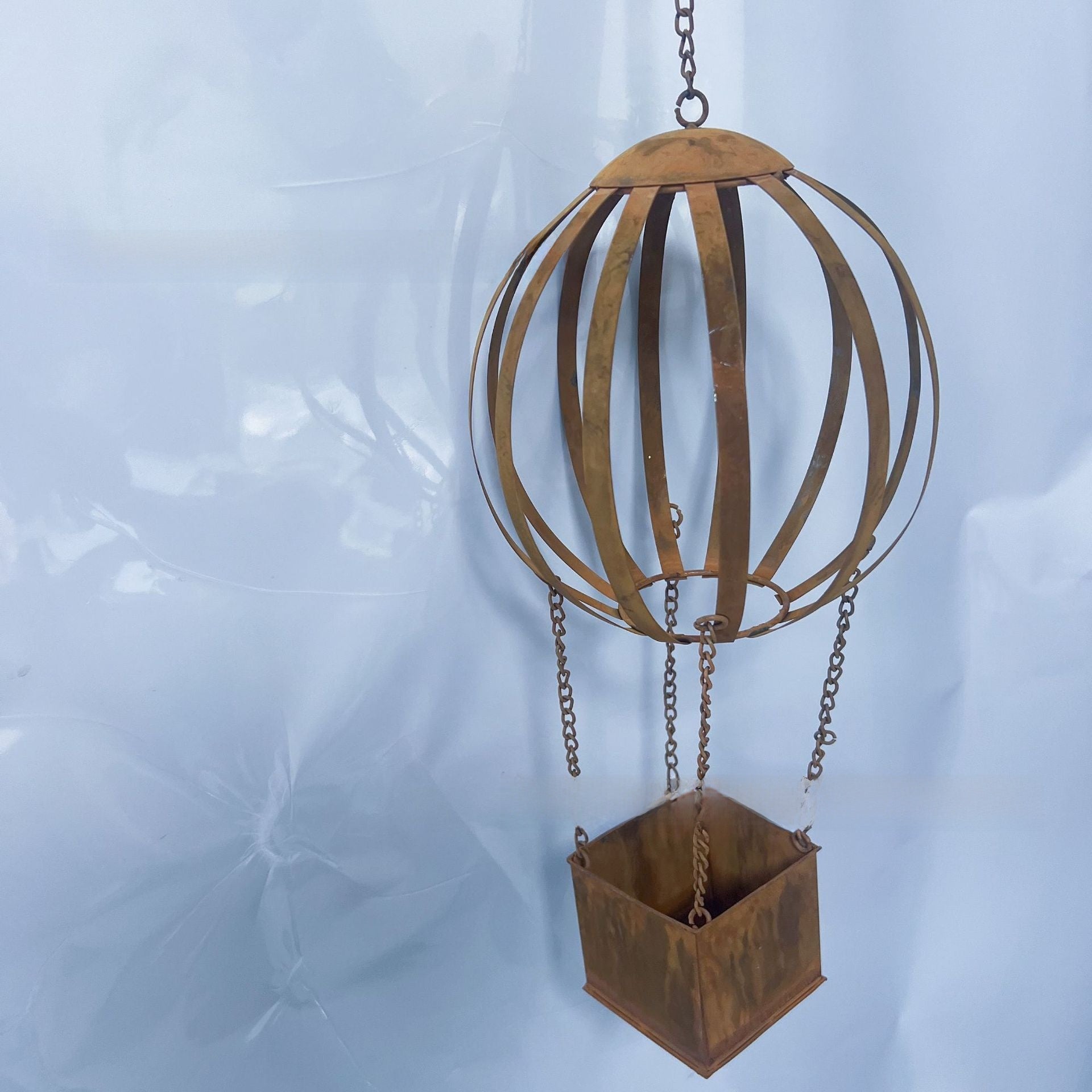 Wrought Iron Hot Air Balloon Flower Pot