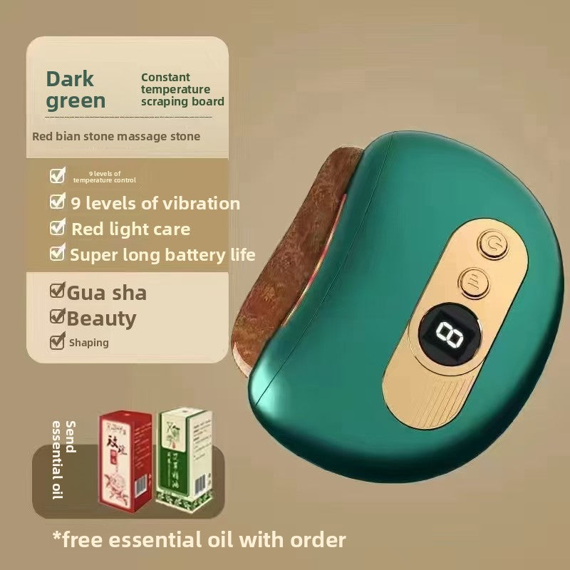 Xiaohongshu Hot Item! In-Store Price 399! Vibration/Heat Therapy! Red/Black Stone 9-Level Smart Gua Sha Board