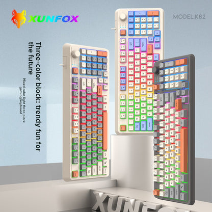 Xuan Silver Fox K82 Wired Gaming Keyboard with RGB Backlight