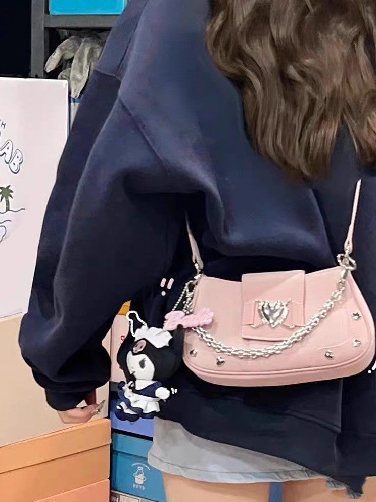 Y2K Crocodile Pattern Crossbody Bag