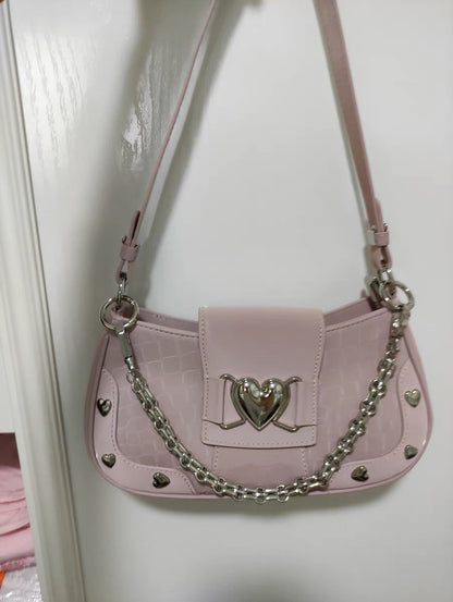 Y2K Crocodile Pattern Crossbody Bag
