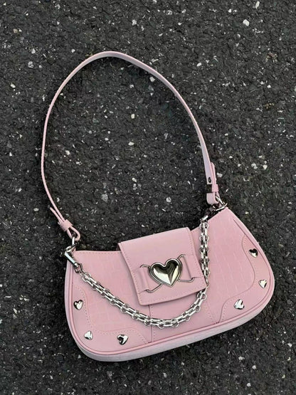 Y2K Crocodile Pattern Crossbody Bag
