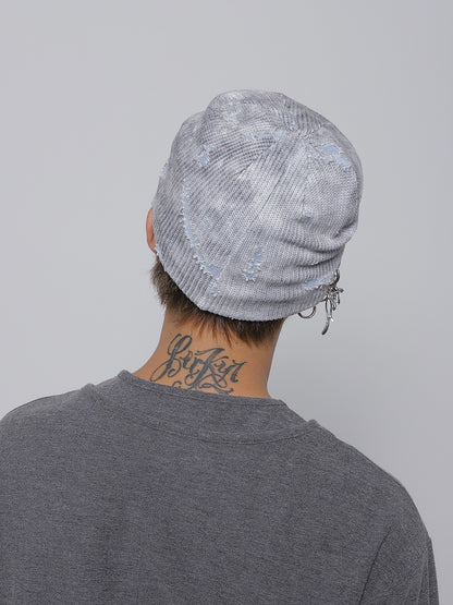 Y2K Knit Beanie with Cross Pendant
