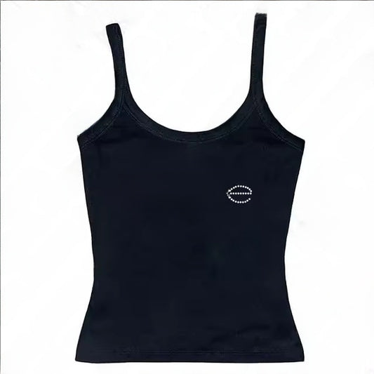 Y2K Letter Print Slim Fit T-shirt