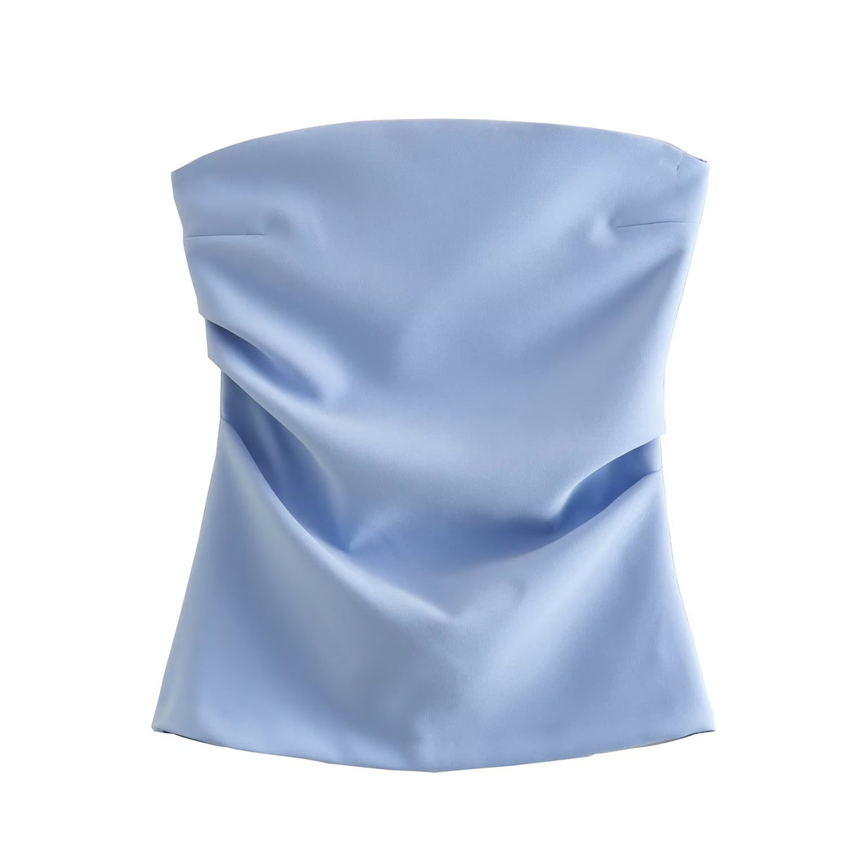 Y2K Pleated Strapless Top