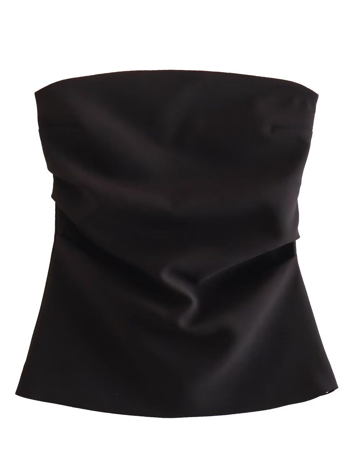 Y2K Pleated Strapless Top