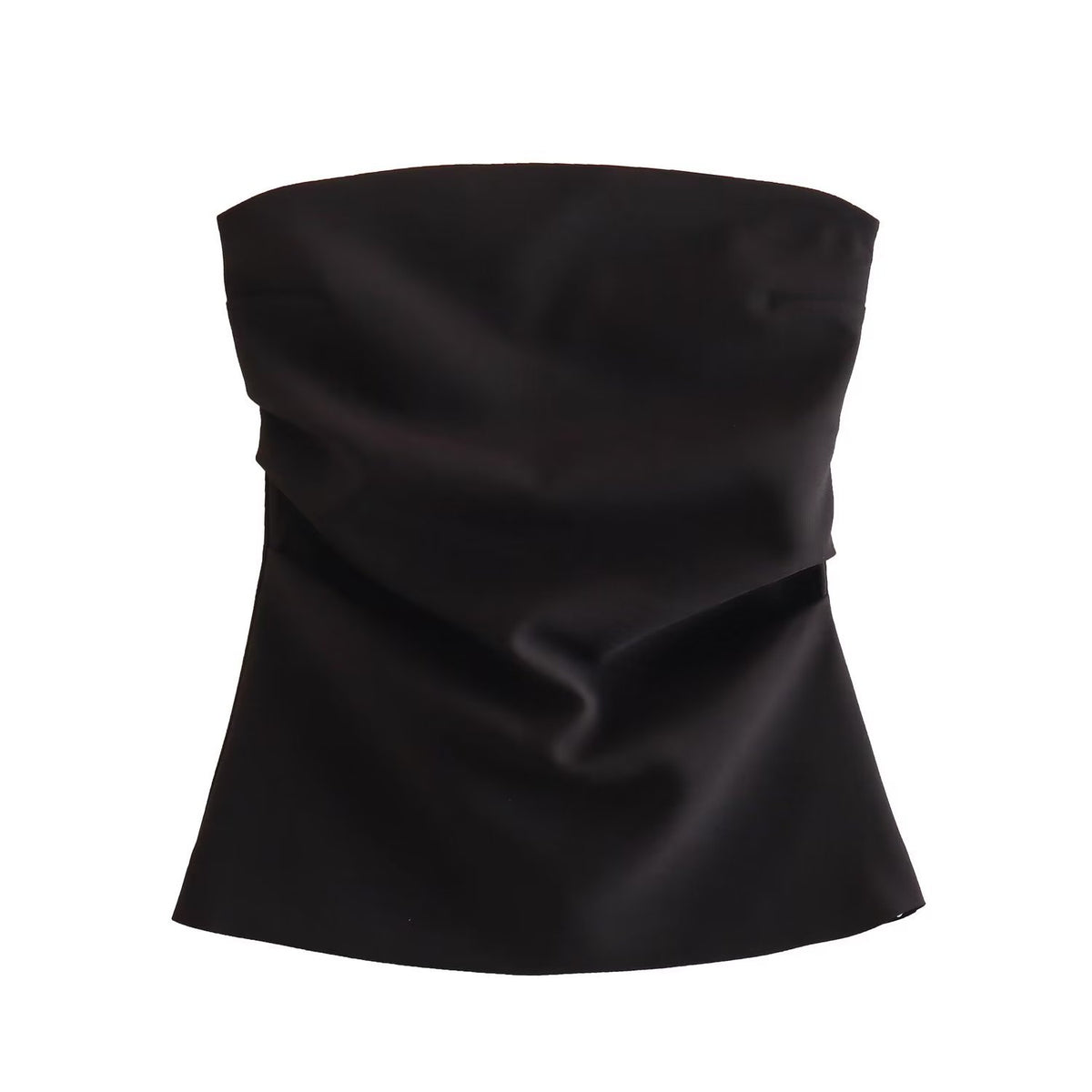 Y2K Pleated Strapless Top