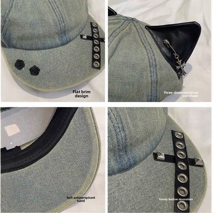 Y2K Retro Denim Baseball Cap