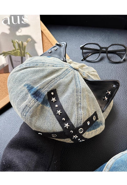 Y2K Retro Denim Baseball Cap