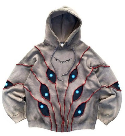 Y2K Skeleton Print Zipper Hoodie