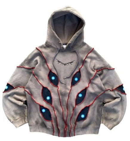 Y2K Skeleton Print Zipper Hoodie