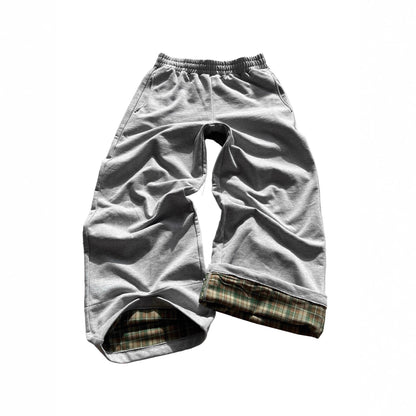 Y2K Wide-Leg Patchwork Pants