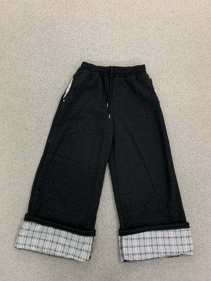 Y2K Wide-Leg Patchwork Pants