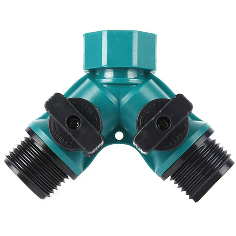 Y-Shaped Washing Machine Faucet Connector with Dual-Way Valve