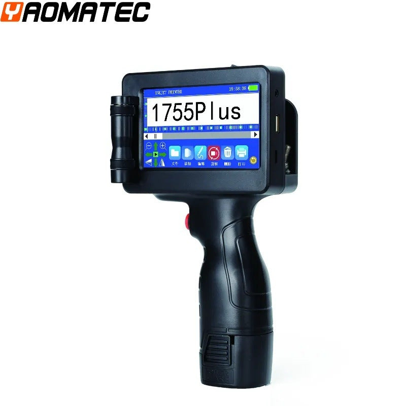 Yaomatec1755 intelligent handheld inkjet printer assembly line batch number food production date carton marking machine
