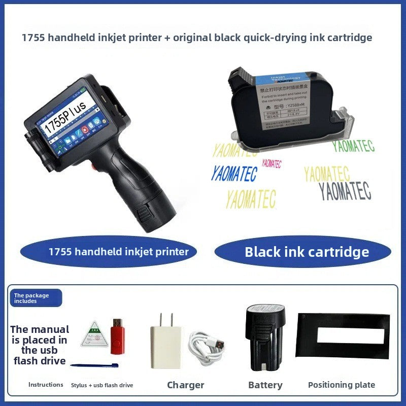 Yaomatec1755 intelligent handheld inkjet printer assembly line batch number food production date carton marking machine