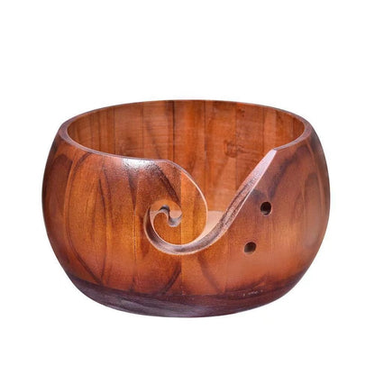 Yarn Bowl Storage Wooden Bowl