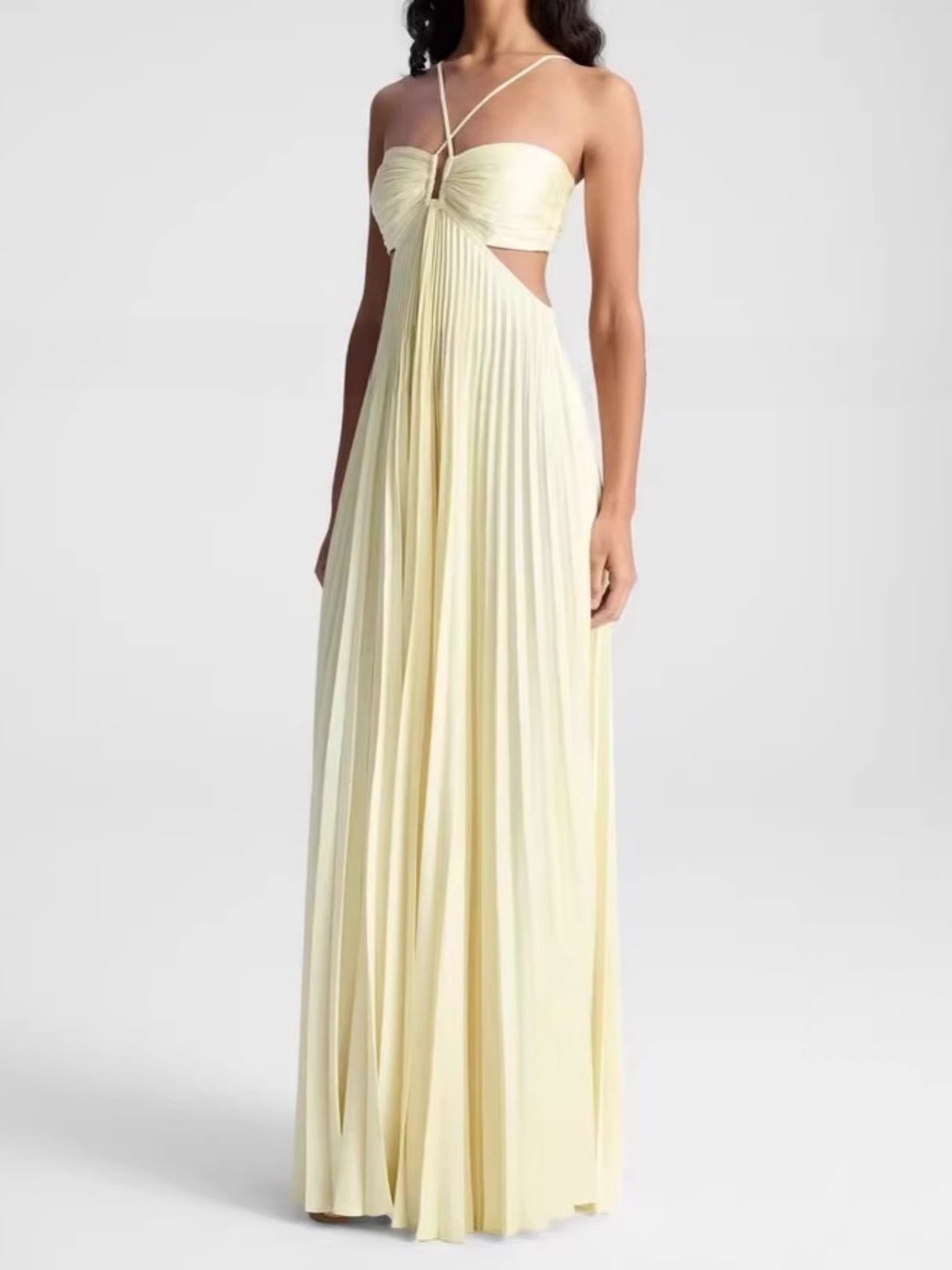Yellow Halter Neck Dress