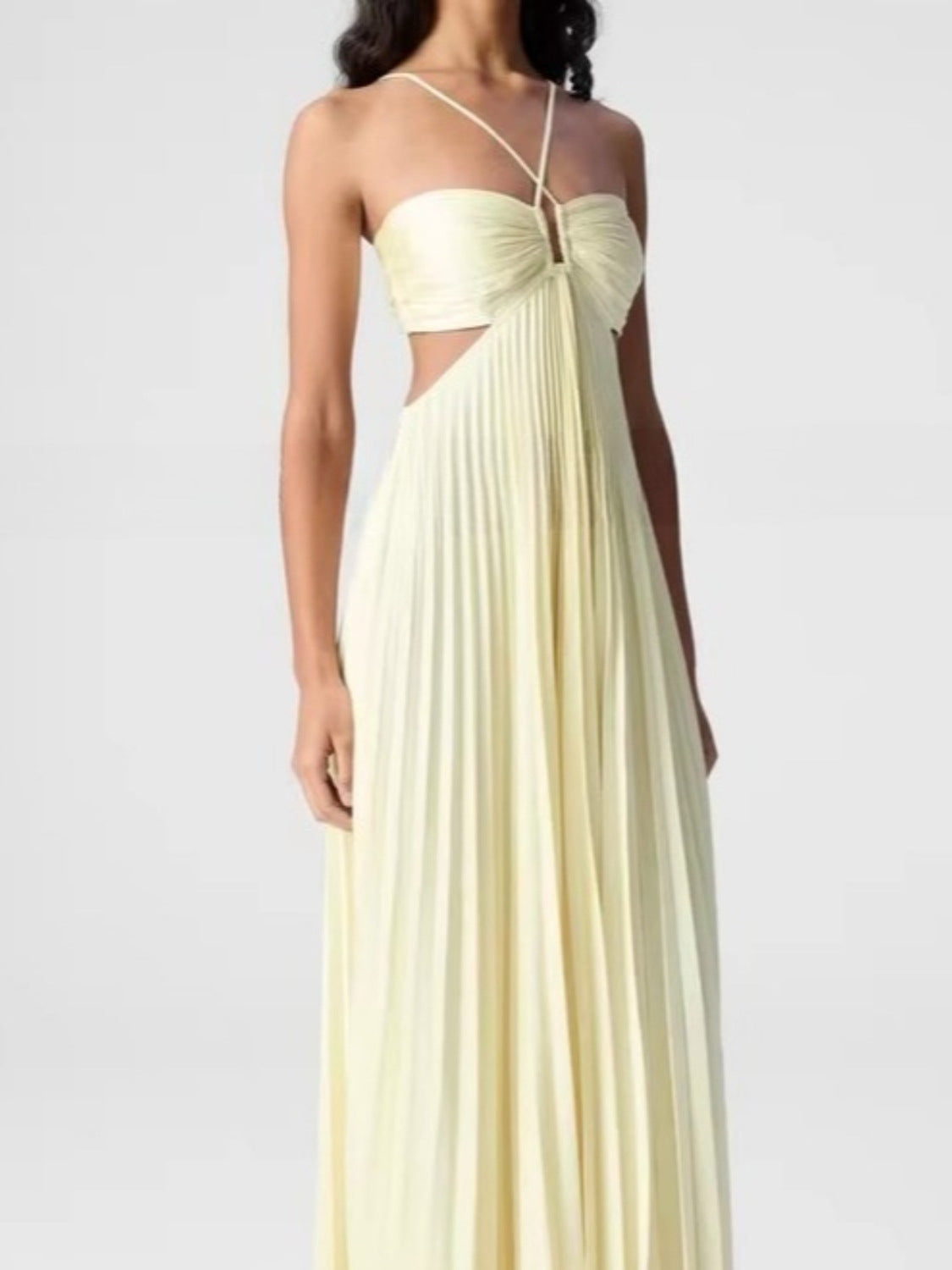 Yellow Halter Neck Dress