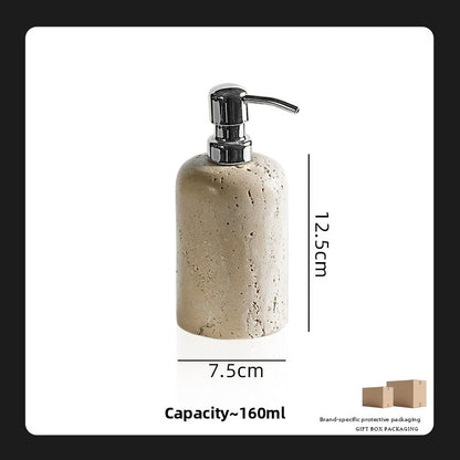 Yellow Travertine Bathroom Toiletry Storage Set
