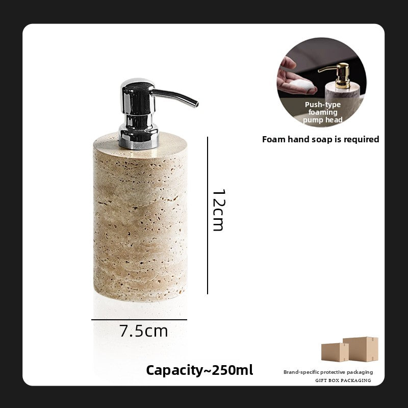 Yellow Travertine Bathroom Toiletry Storage Set